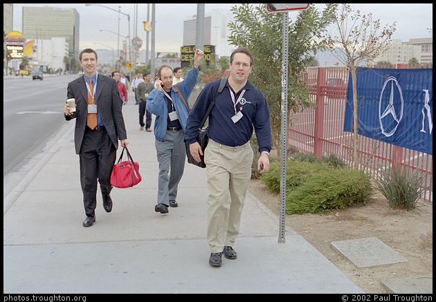 Andrew Matheson, Alex Bienek and David Lewis - Las Vegas - CES2002