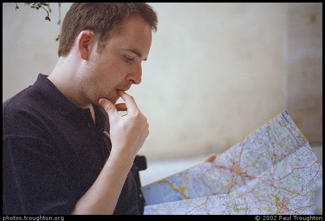 Ian about to make another appalling navigational decision - Southern France - Europe with Ian 2002