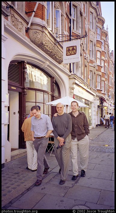 Paul Troughton, Peter Troughton and Ian Troughton - Marylebone High Street - Europe with Ian 2002