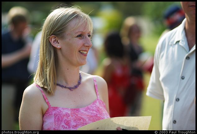 Michelle Conland, looking lovely in pink - Clare and David's Wedding