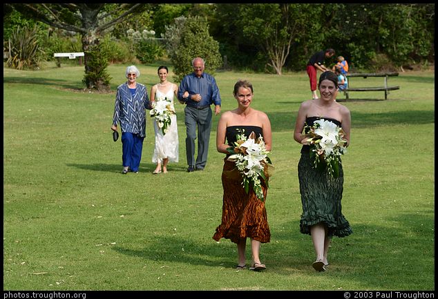 Here comes the bridal party - Clare and David's Wedding