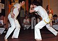 Capoeira, in the dark. - Carnival at Cafe Afrika, February 2004