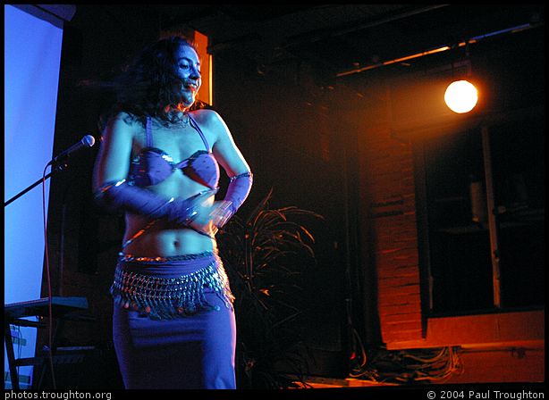 Ziba Tabrizi, performer of Persian and Arabic dance - Eclectic Cabaret at Cafe Afrika, February 2004