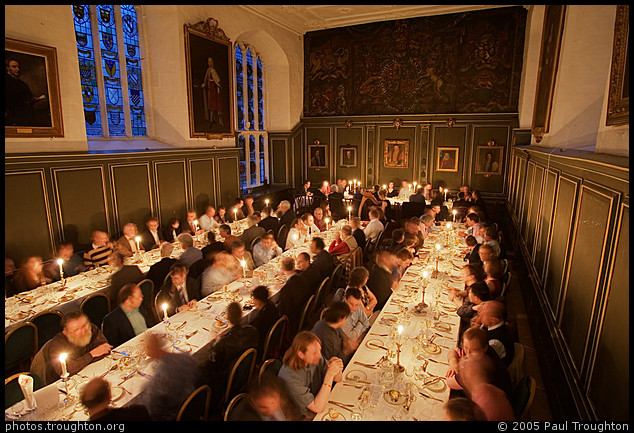 Conference Dinner, without electric light - Magdelene College, Cambridge - AES UK Convergence Conference