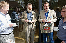 Coffee out on the terrace - AES UK Audio Technical Education Day 2005