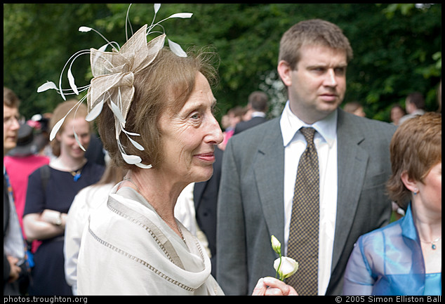 Rowena Sumner and her hat - After the service