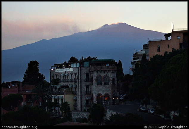 Mt Etna, seen from Taormina - Taormina - Honeymoon in Sicily