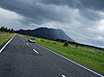 Dramatic weather over a New Zealand road - SH5 approaching Taupo - New Zealand, December 2005
