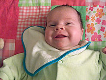 Looking jolly - Dominic's second month