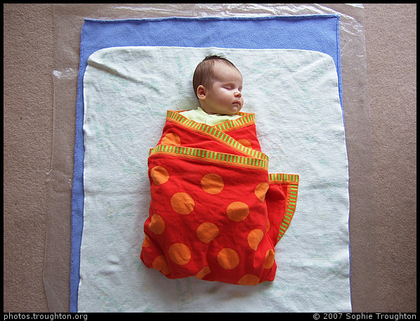 All wrapped up - Dominic's third month