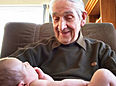 Dominic meeting his great-grandfather - Paraparaumu - Dominic's third month