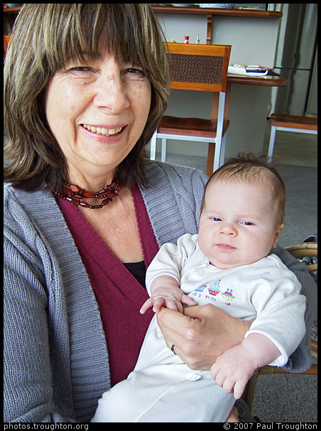 Nana Joyce with Dominic - Wellington - Dominic's third month