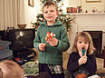 Daniel and Ellie - Caversham - Christmas in the UK, 2007
