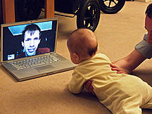 Videoconferencing with Graham - Dominic in Summer