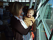 With Nana Joyce - Wellington Airport - Dominic's second Spring