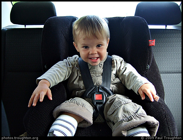 Car seats are still novel - Cowes - Dominic's second Summer