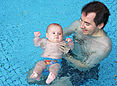 Swimming with Dad - Melbourne - Dominic in Summer